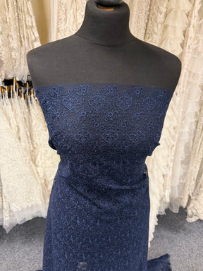 Navy Embroidered Lace - EB5010