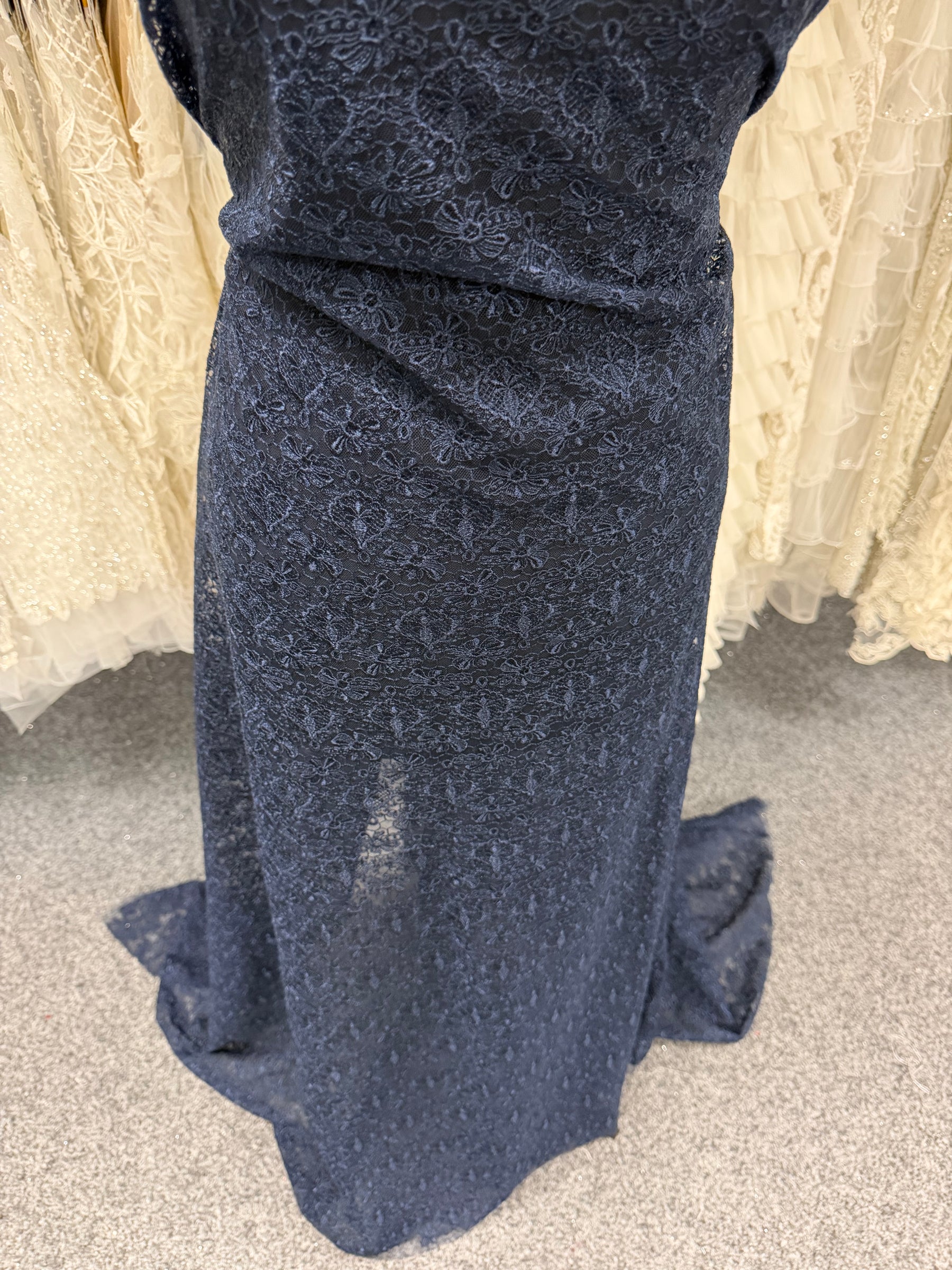 Navy Embroidered Lace - EB5010