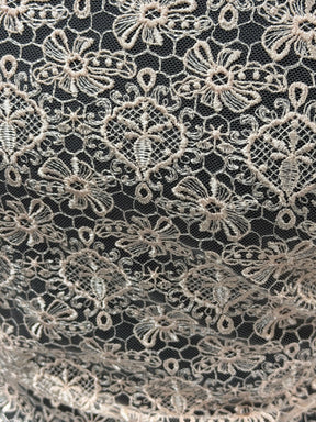 Shell Pink Embroidered Lace - EB5010