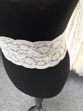 Ivory Alencon Lace Edging - T558