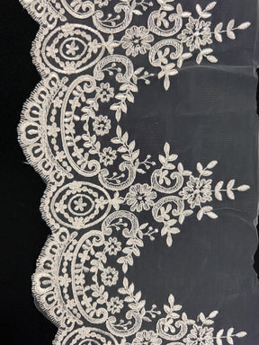Shell Pink Corded Lace Trim - T623