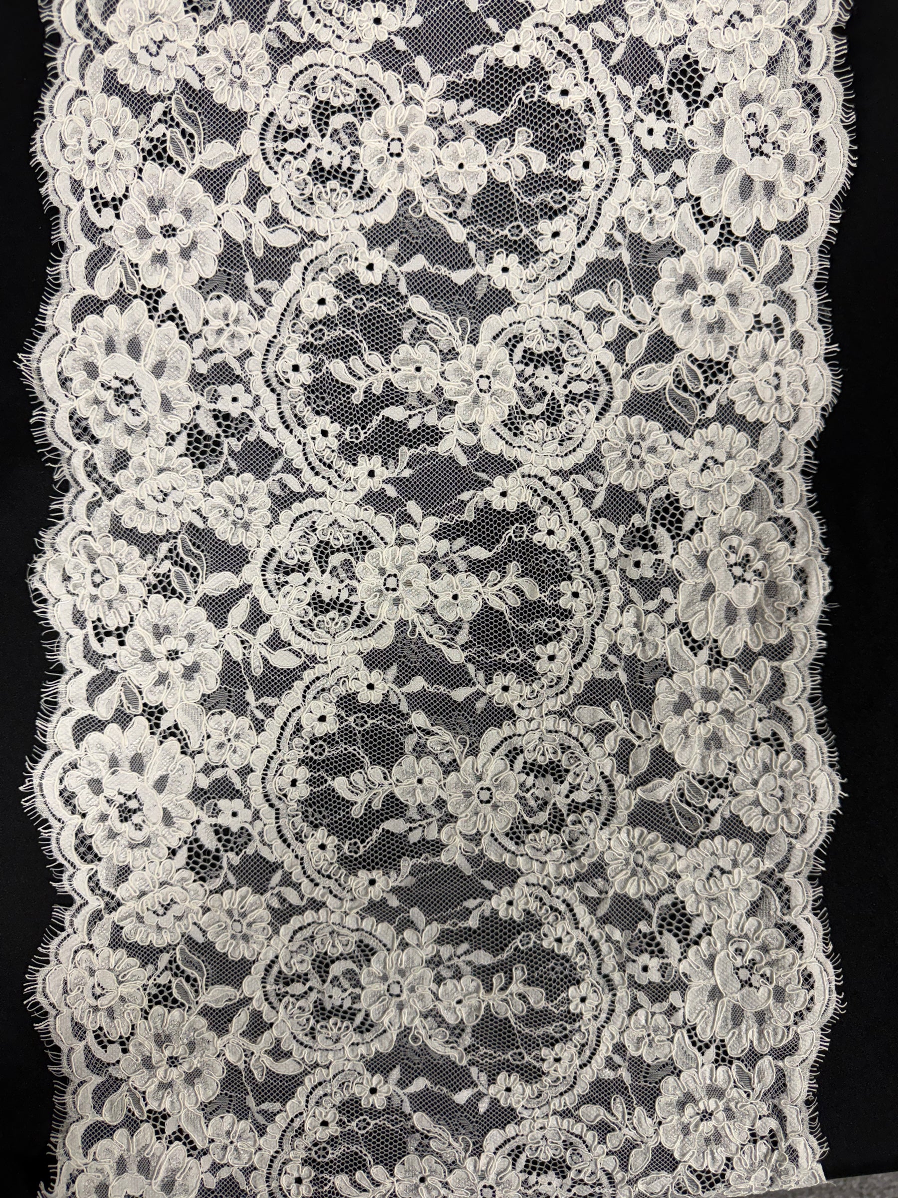 Pale Ivory Corded Lace Trim - Eloise