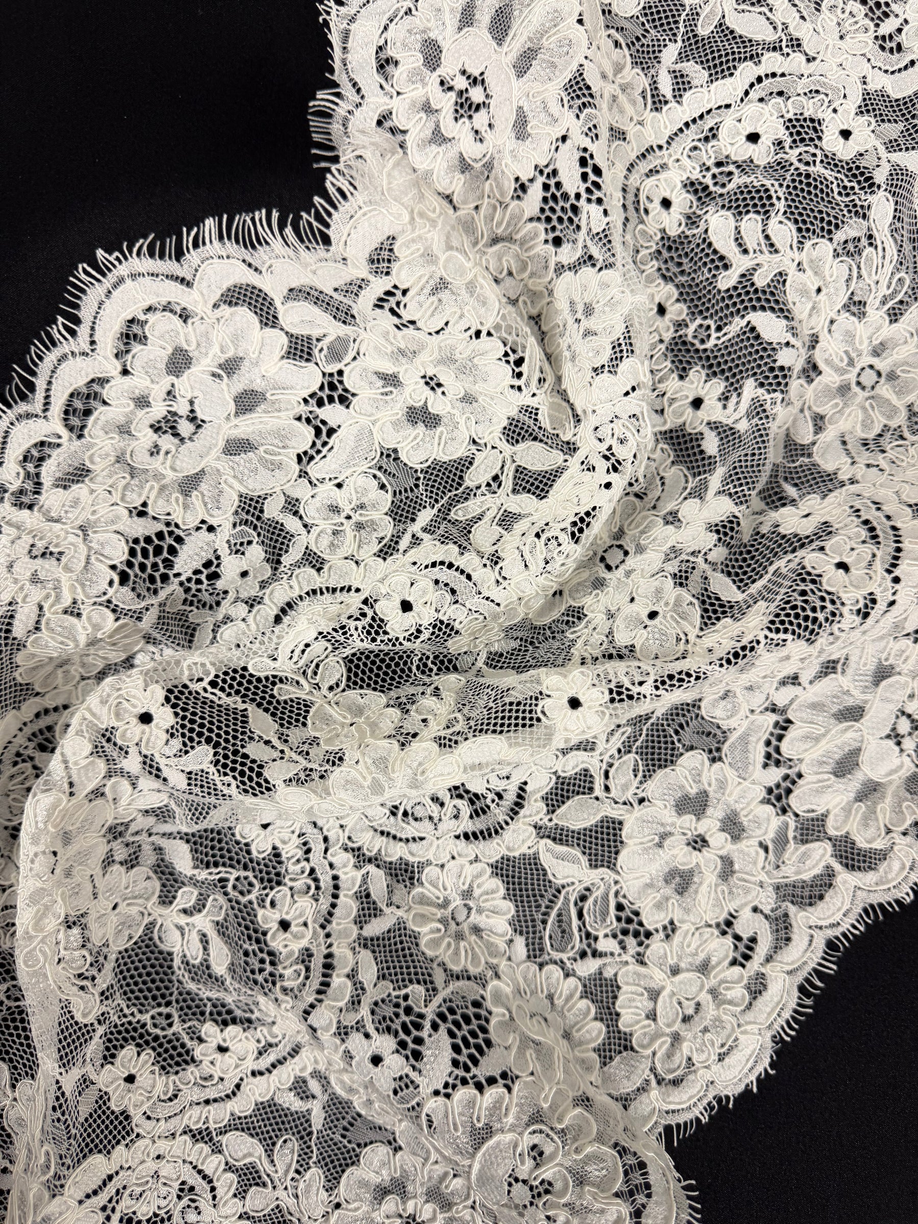 Pale Ivory Corded Lace Trim - Eloise