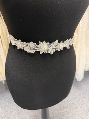 Ivory Beaded Sequin Edging - T629