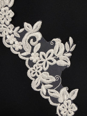 Ivory Embroidered Edging - T688
