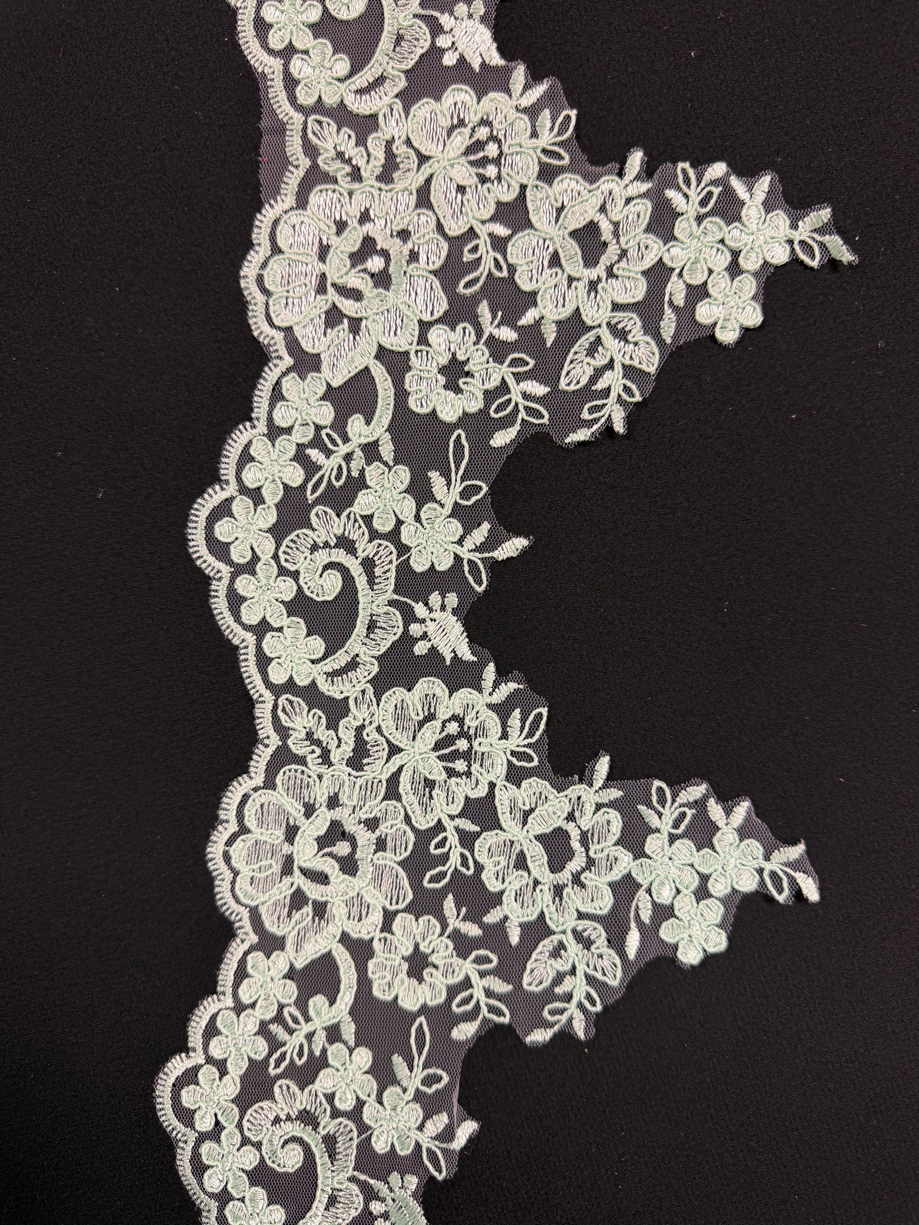 Aqua Corded Lace Trim - T660