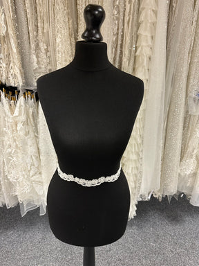 Ivory Beaded and Corded Lace Trim - Nimble