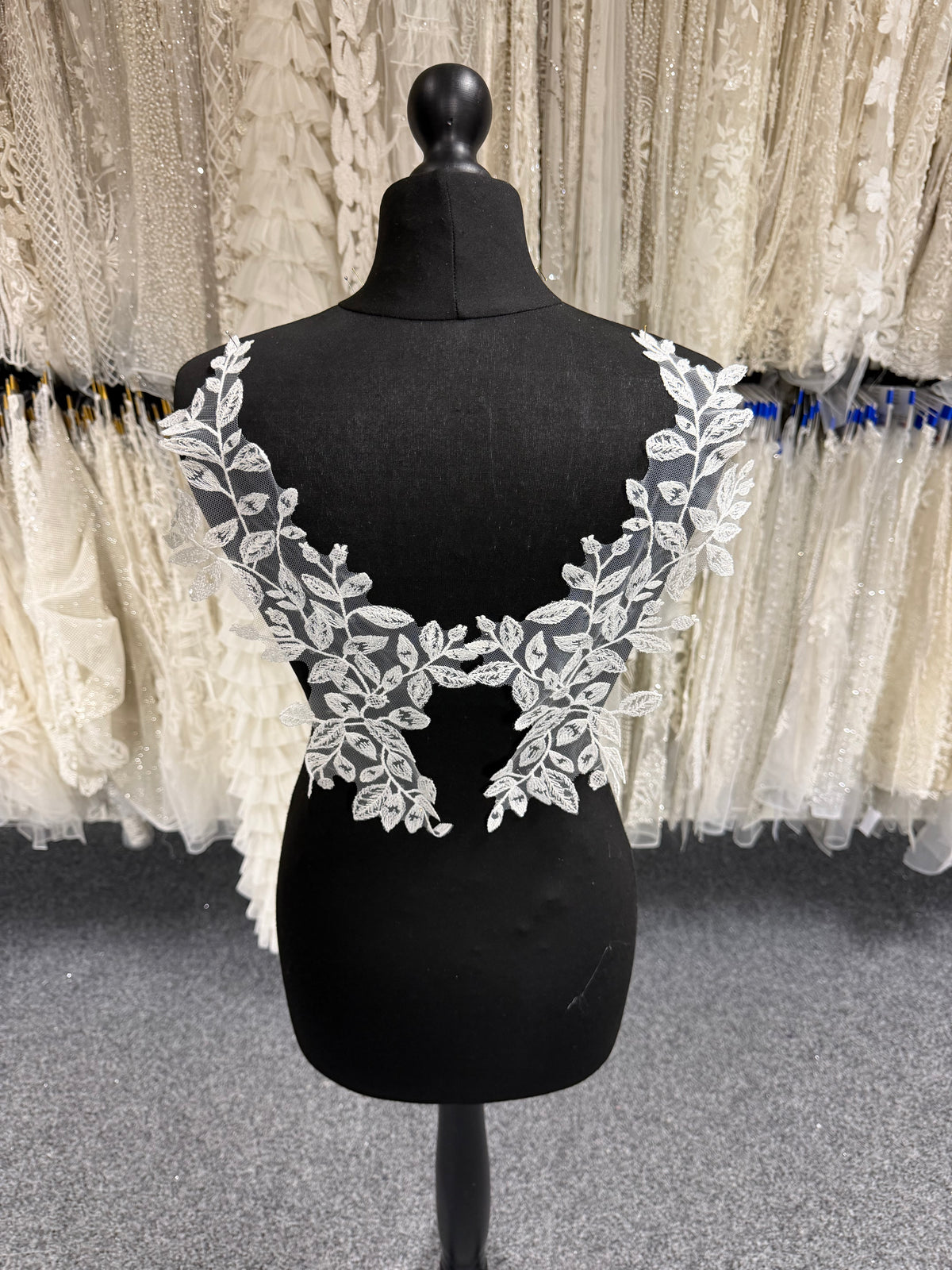 Ivory Sequin Embroidered Lace Appliques - MT6005