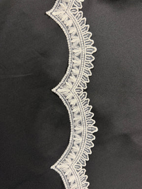 Ivory Sequin Lace Trim - T931