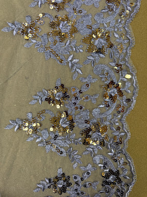 Navy Sequin Edging - T661