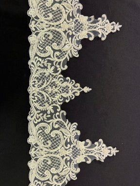 Ivory Beaded Lace Trim - T839