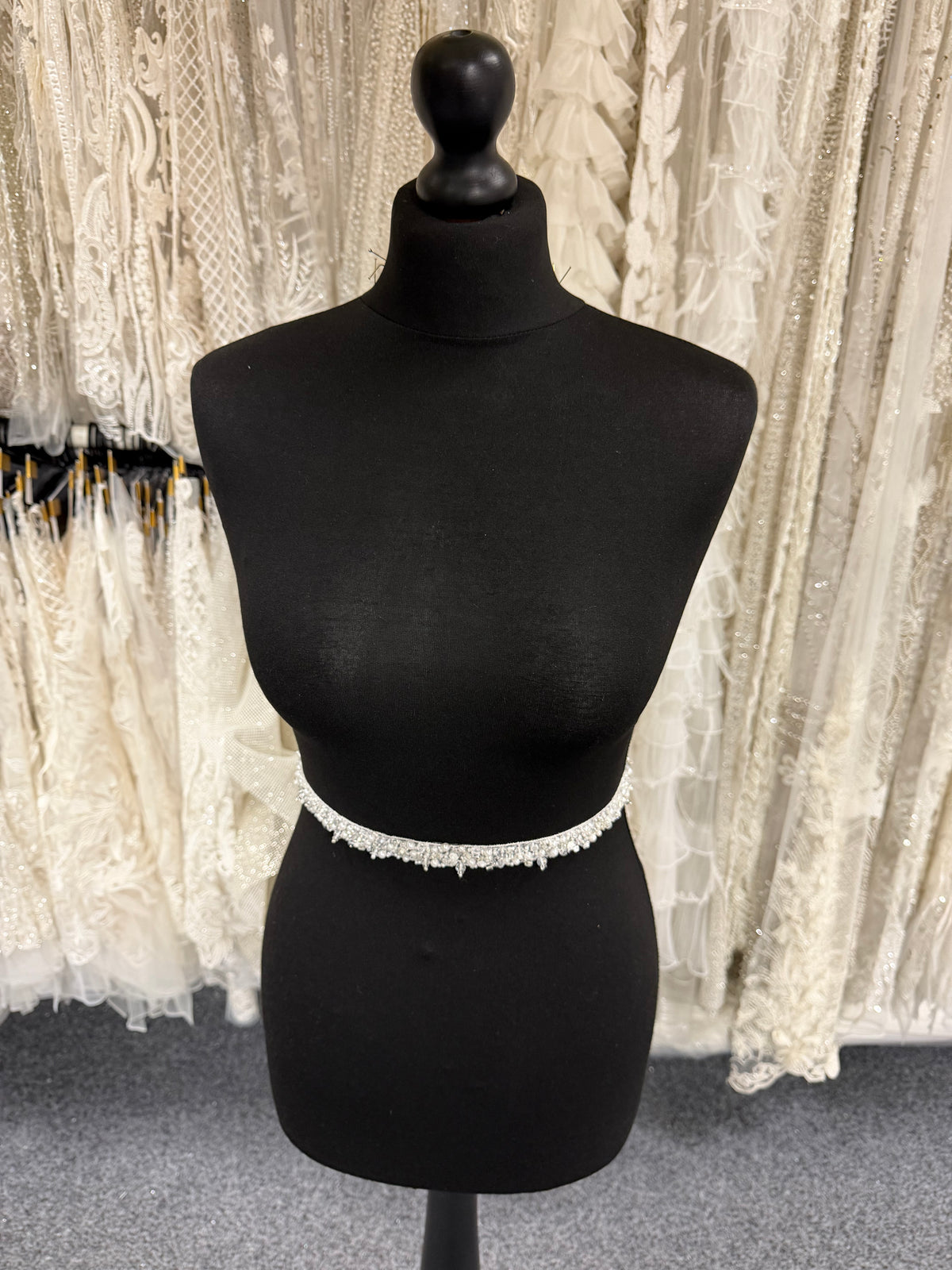Ivory Beaded Lace Trim - T743