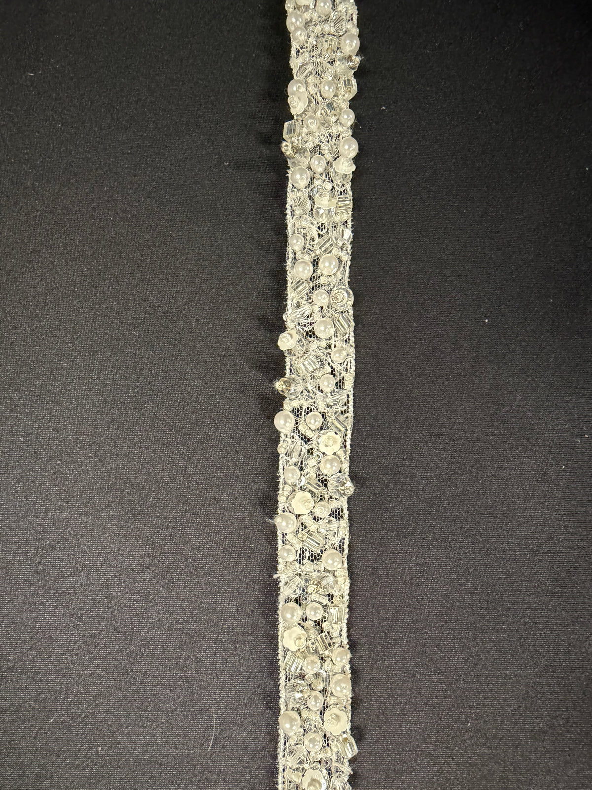 Ivory Beaded Lace Trim - T743