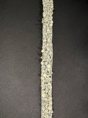 Ivory Beaded Lace Trim - T743