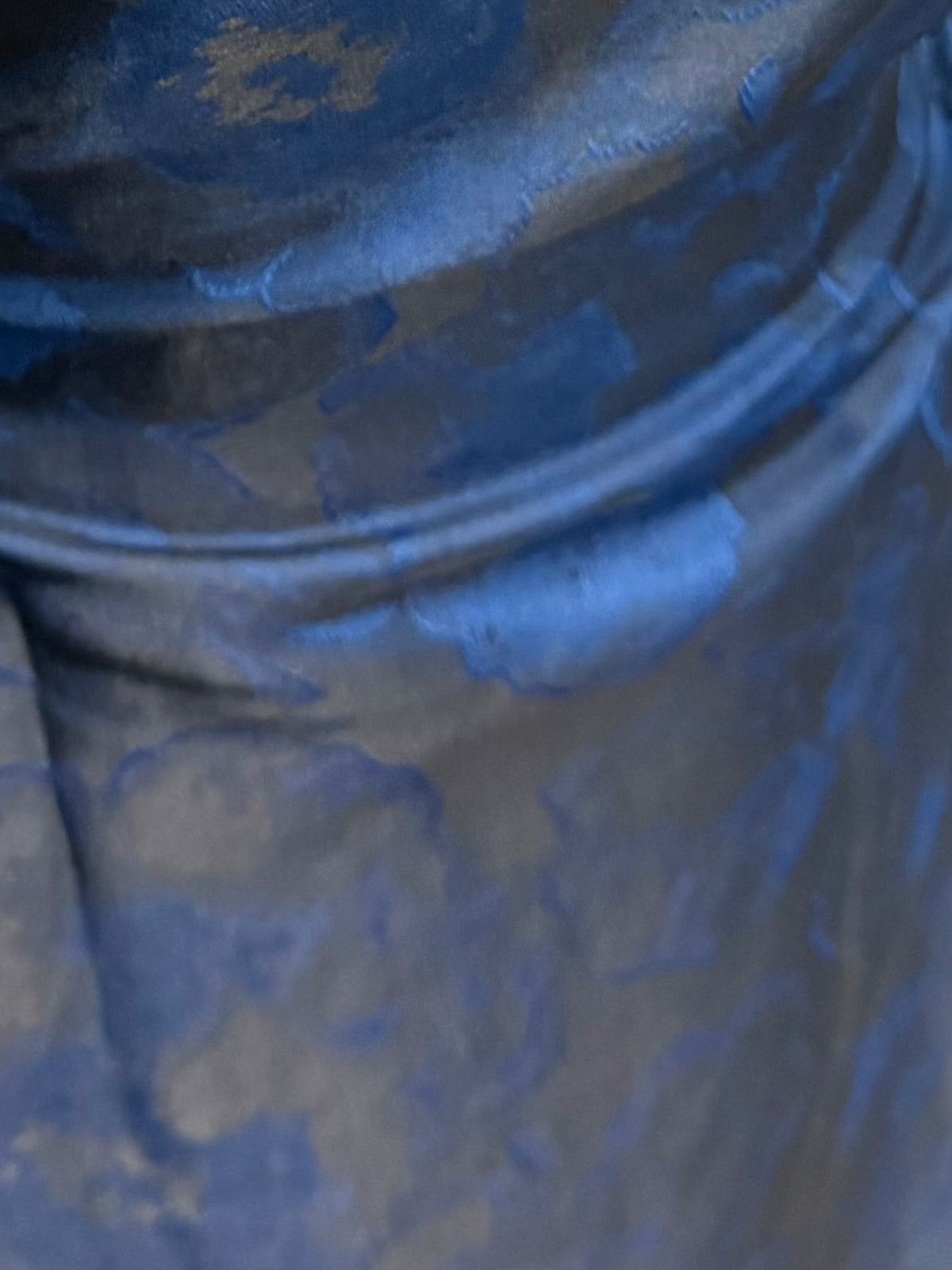Navy Silk Poly Voile Jacquard - P668