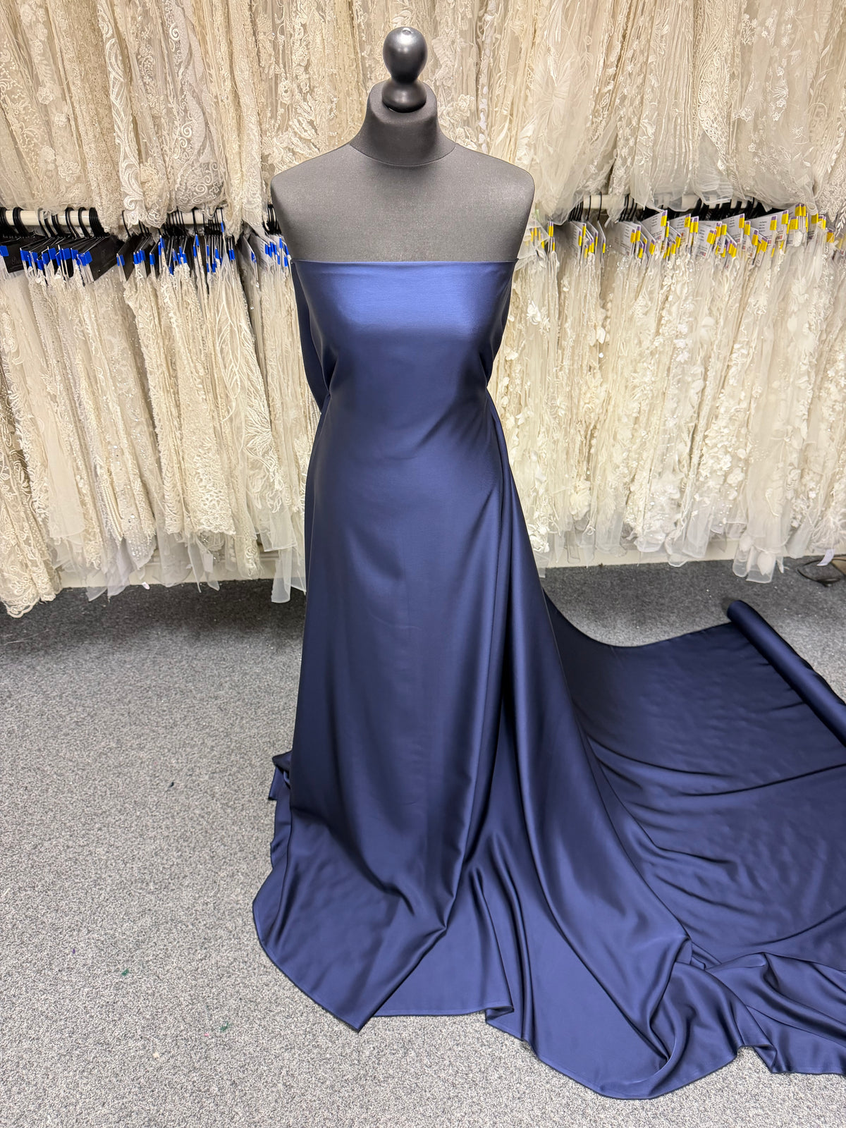 Navy Heavy Soft Satin - PB1009