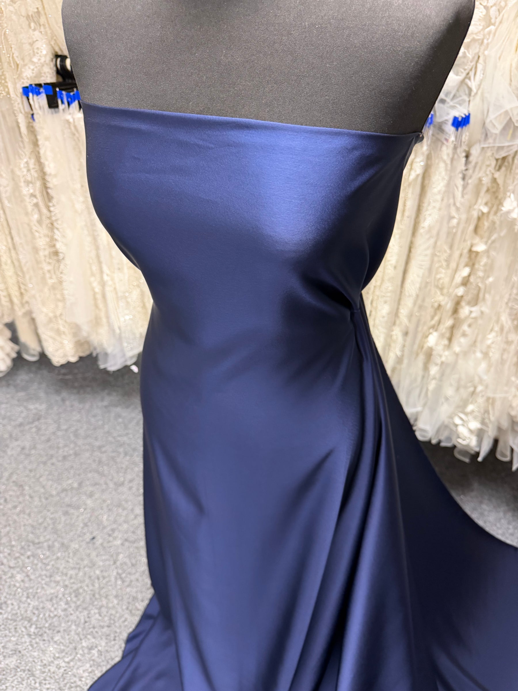 Navy Heavy Soft Satin - PB1009