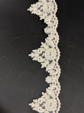Ivory Corded Lace Trim - T803