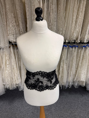 Black Corded Beaded Edging - T682
