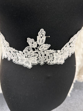 Ivory Sequin Guipure Lace Trim - T669