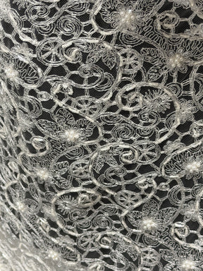 Ivory Beaded Lace - P826