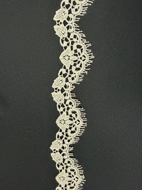 Ivory Sequin Guipure Edging - T578