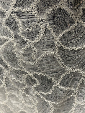Ivory Beaded Embroidery Lace - P825