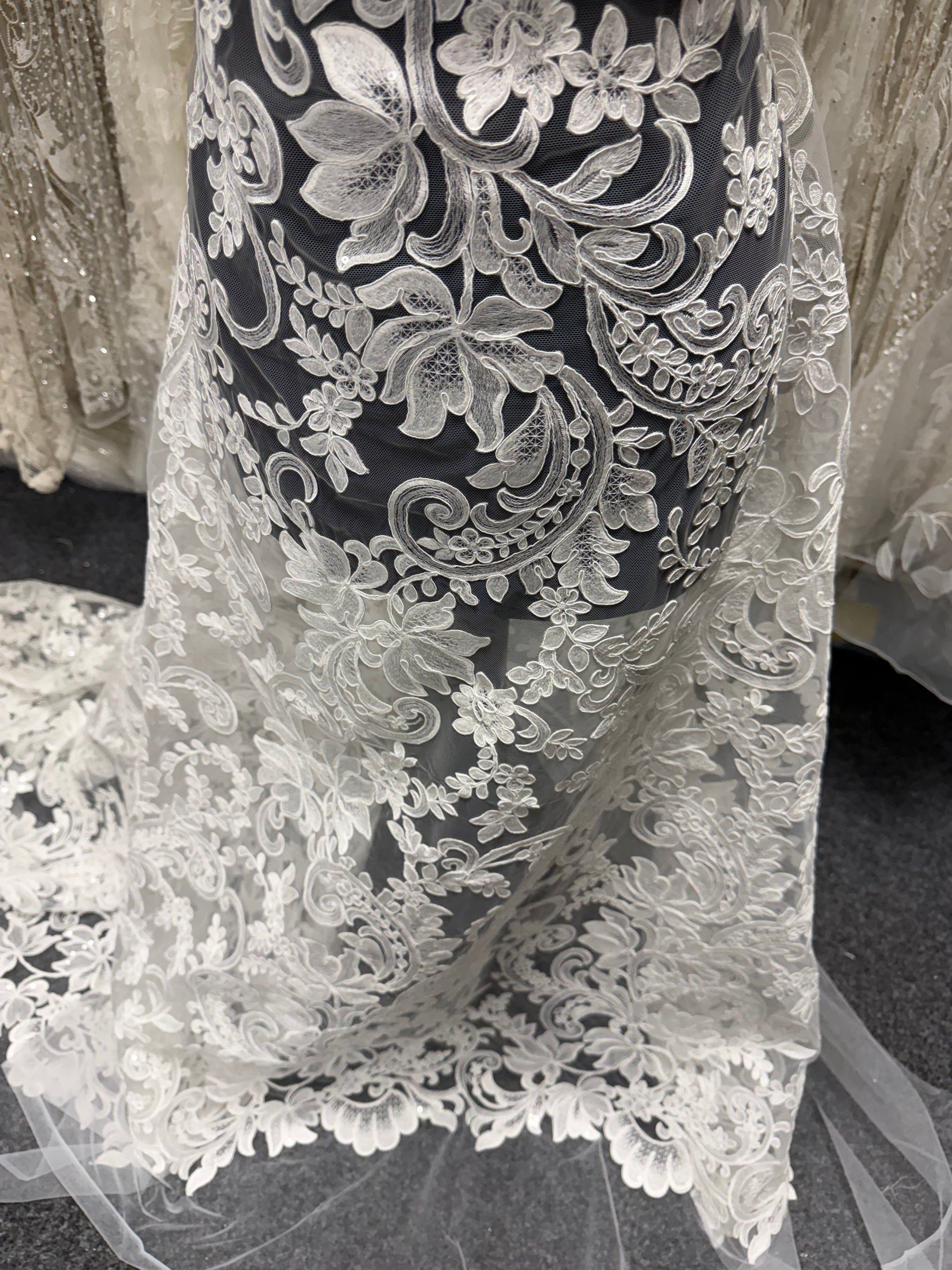 Ivory Corded Lace – Larkin