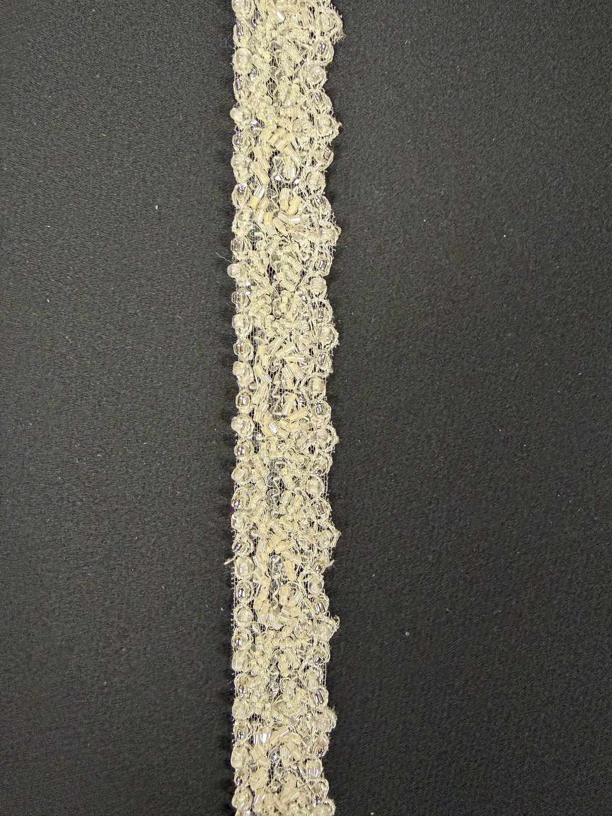 Ivory Beaded Sequin Edging - T314