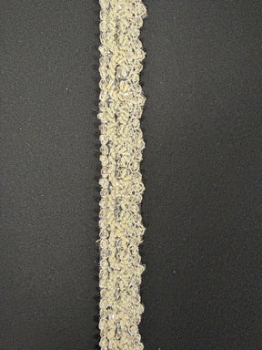 Ivory Beaded Sequin Edging - T314