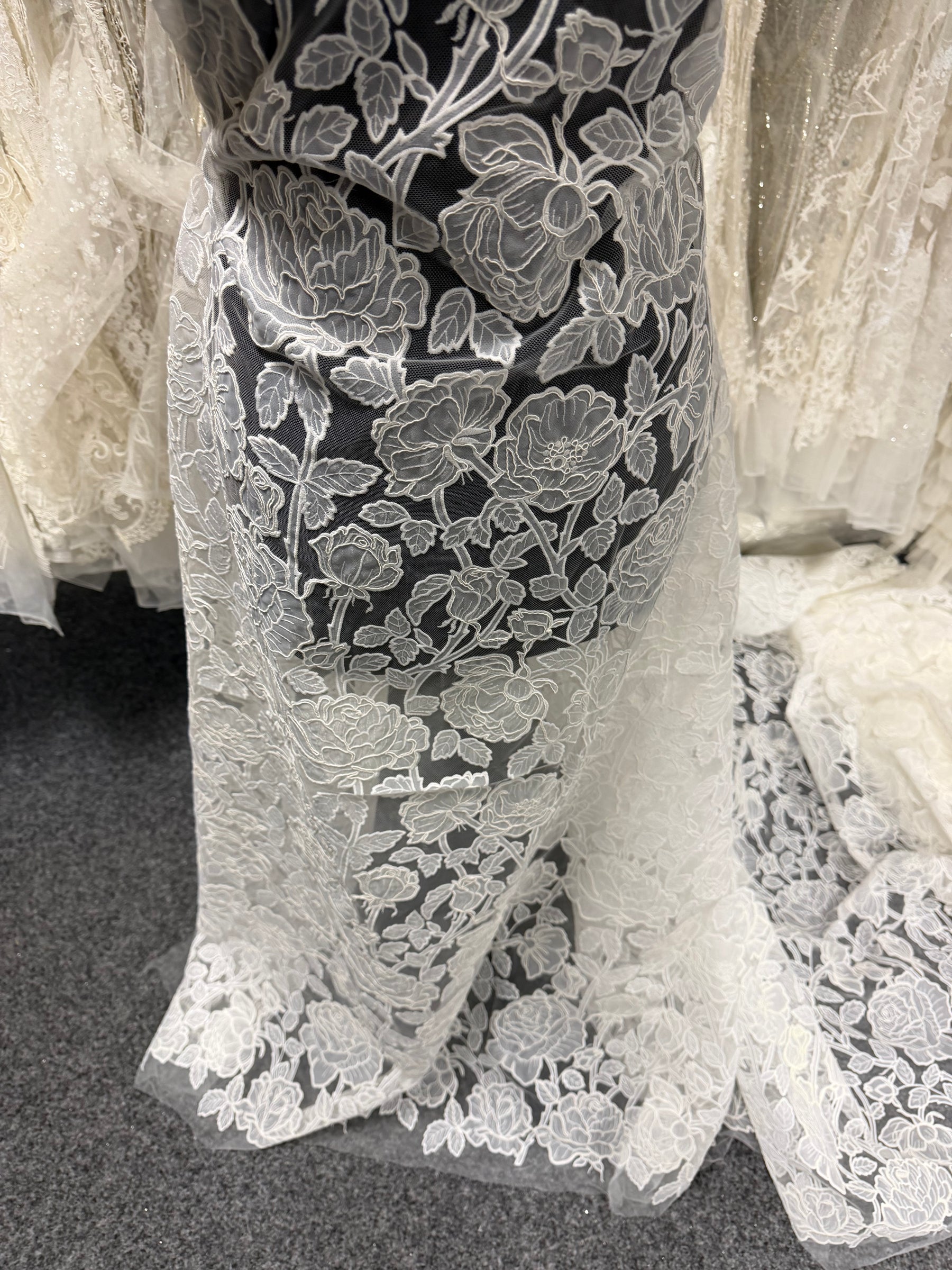 Ivory Embroidered Lace - Brave