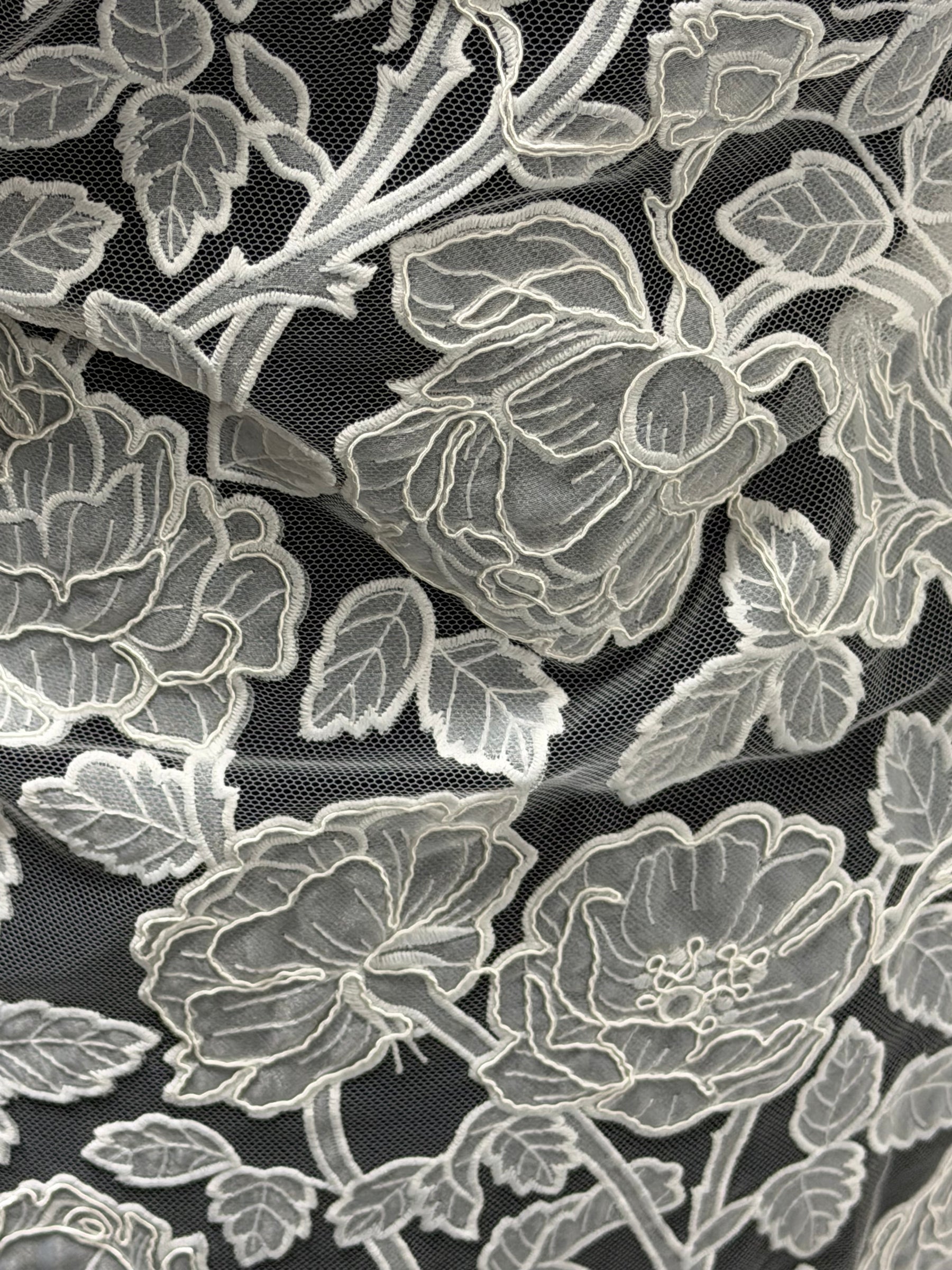 Ivory Embroidered Lace - Brave