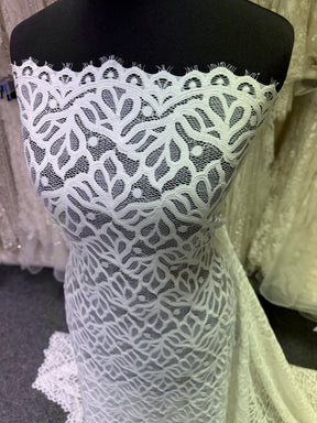 Ivory Stretch Raschel Lace - Tankara