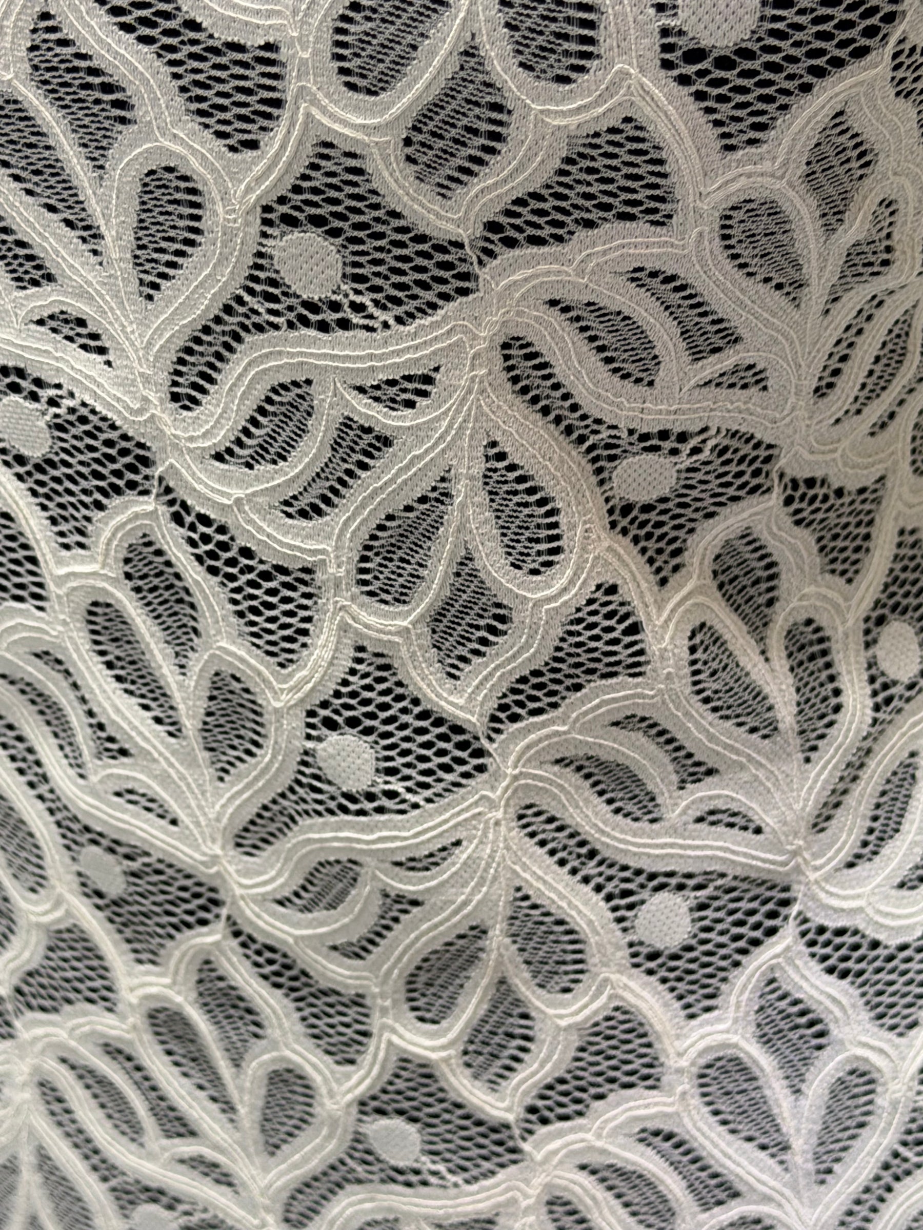 Ivory Stretch Raschel Lace - Tankara