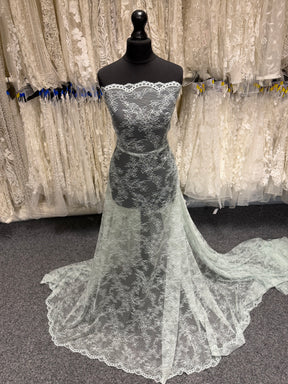 Duck Egg Blue Raschel Lace - Rome