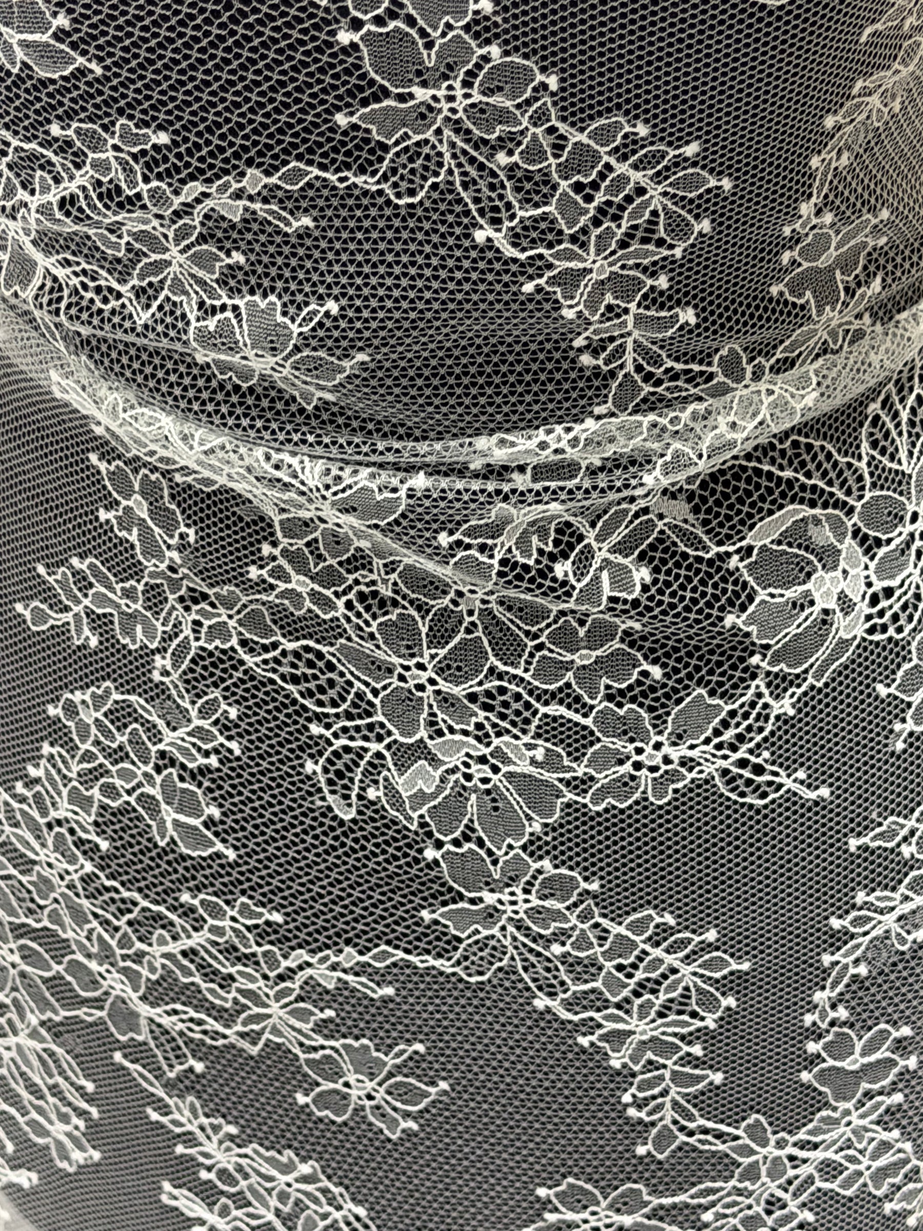 Duck Egg Blue Raschel Lace - Rome