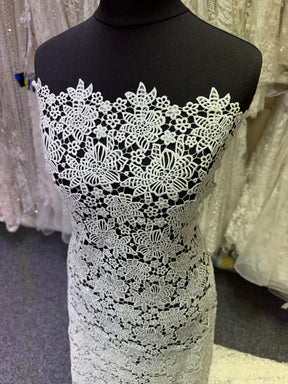 Ivory Sequin Guipure Lace - P414
