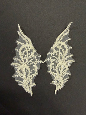 Ivory Beaded Lace Appliques - MT4012
