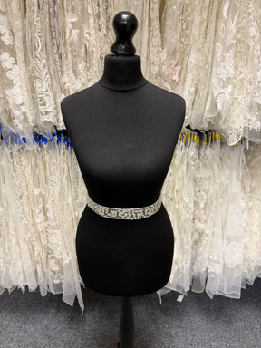 Ivory Beaded Lace Trim - T164