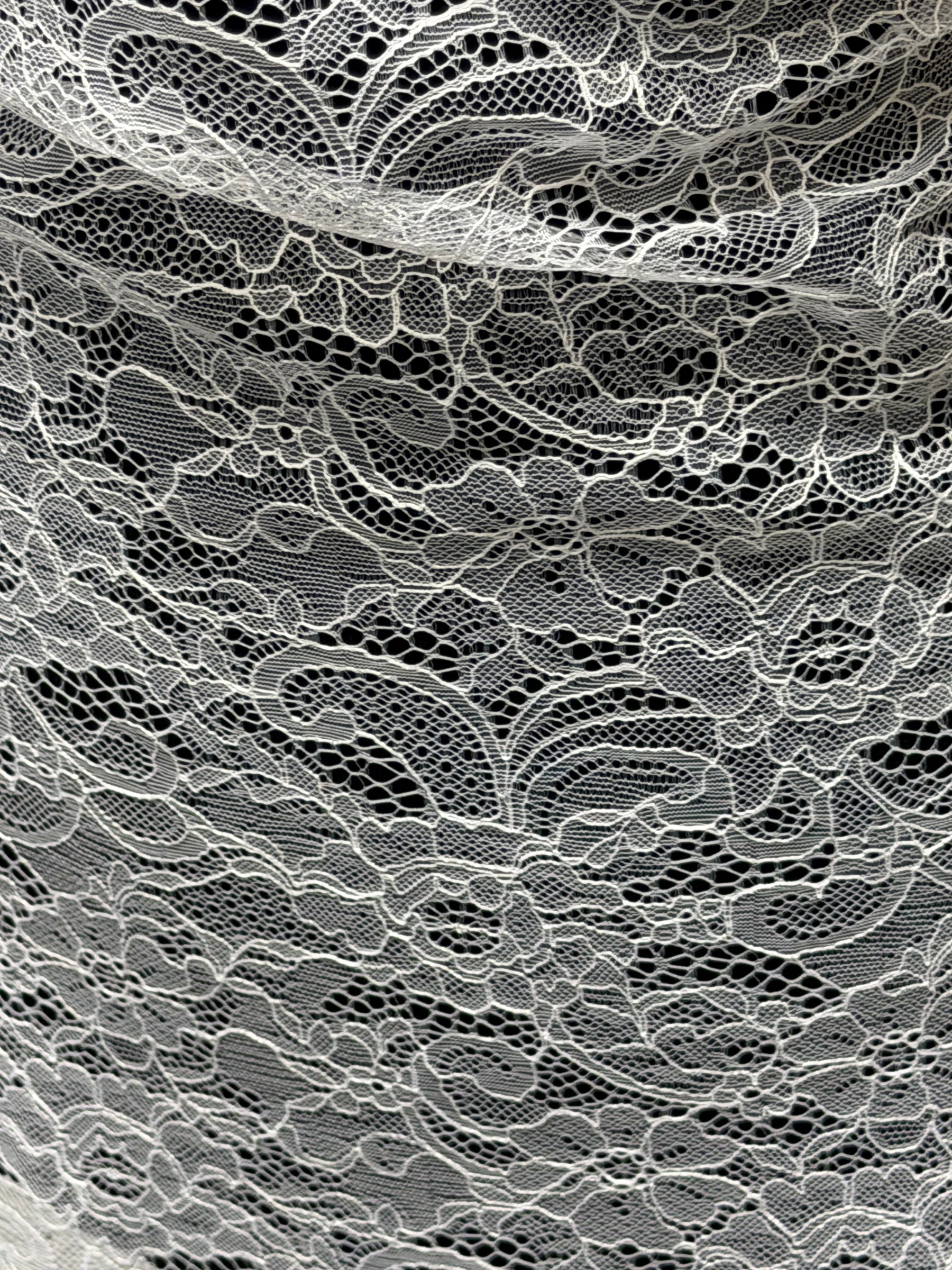White Raschel Lace - P412