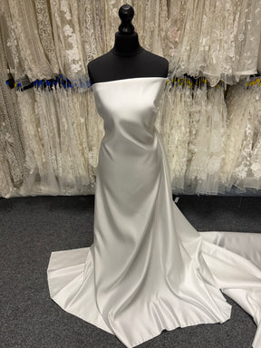 Ivory Polyester Satin - Pure