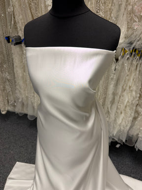 Ivory Polyester Satin - Pure