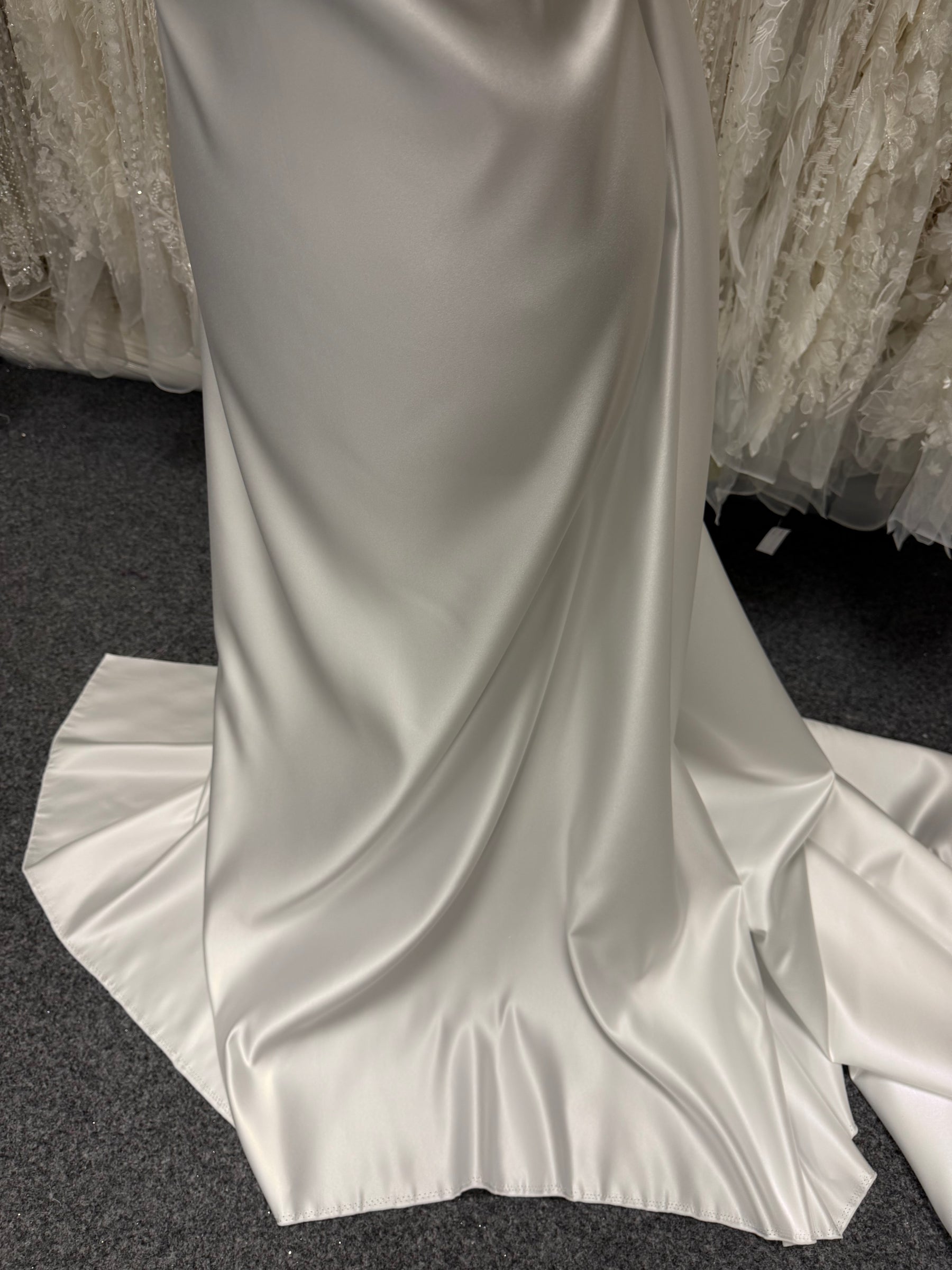 Ivory Polyester Satin - Pure