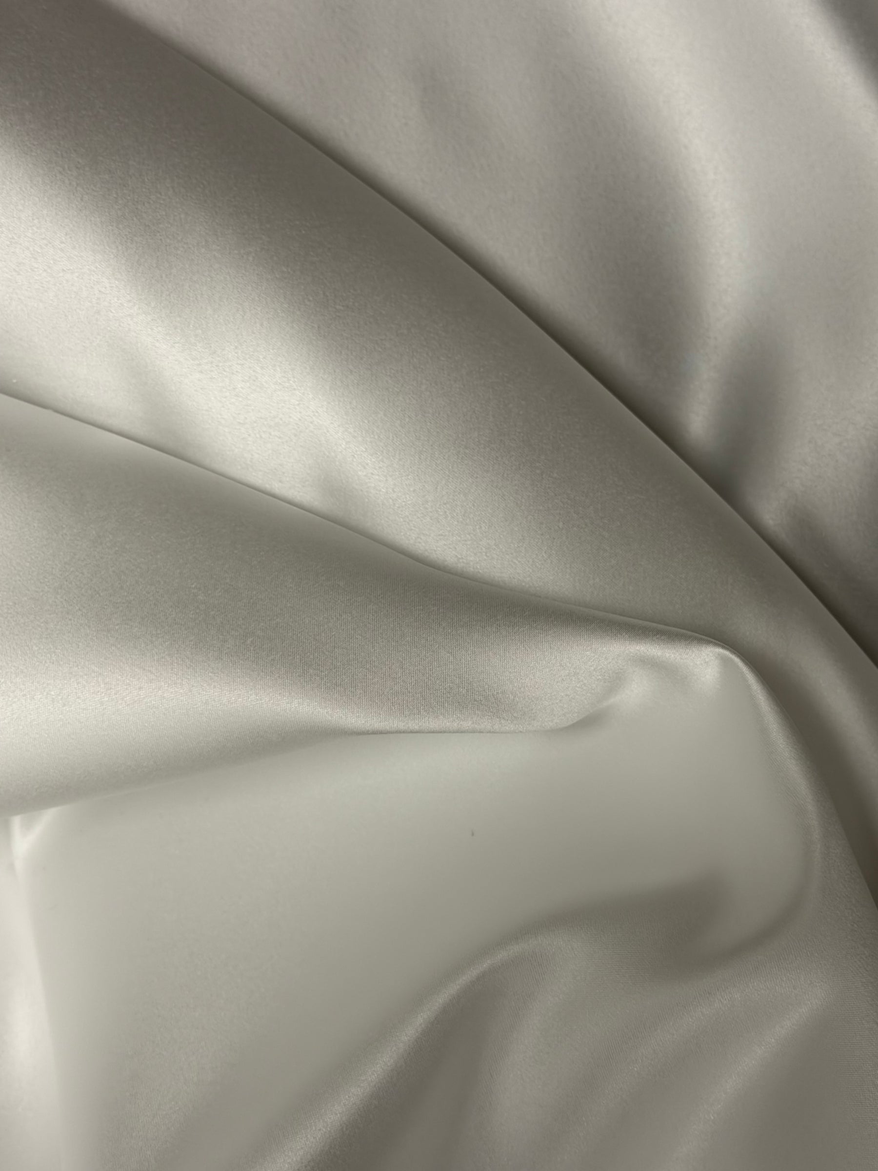 Ivory Polyester Satin - Pure