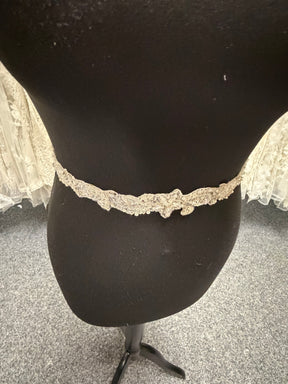 Crystal/Silver/Ivory Crystal Beaded Sequin Edging - T238