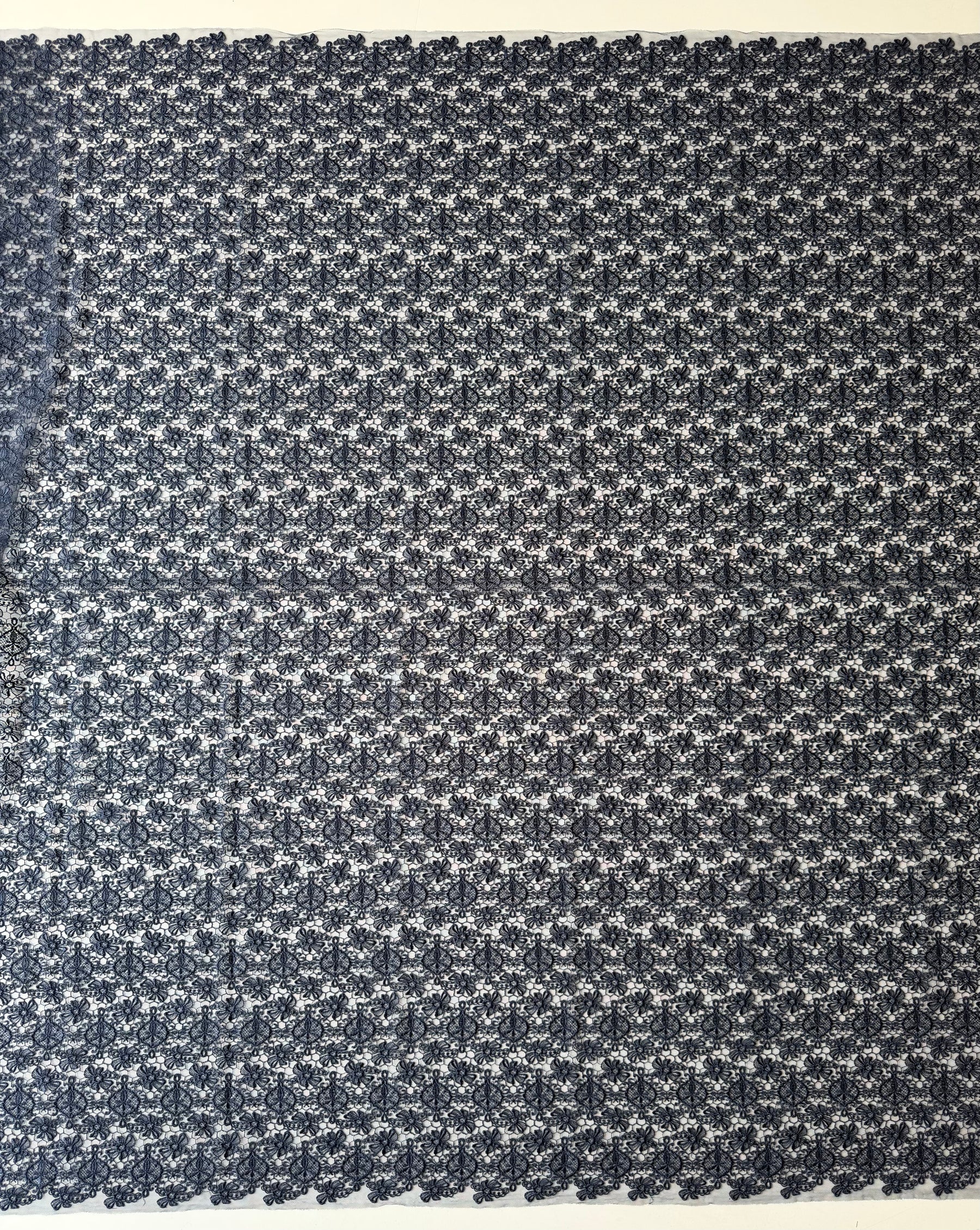Navy Embroidered Lace - EB5010