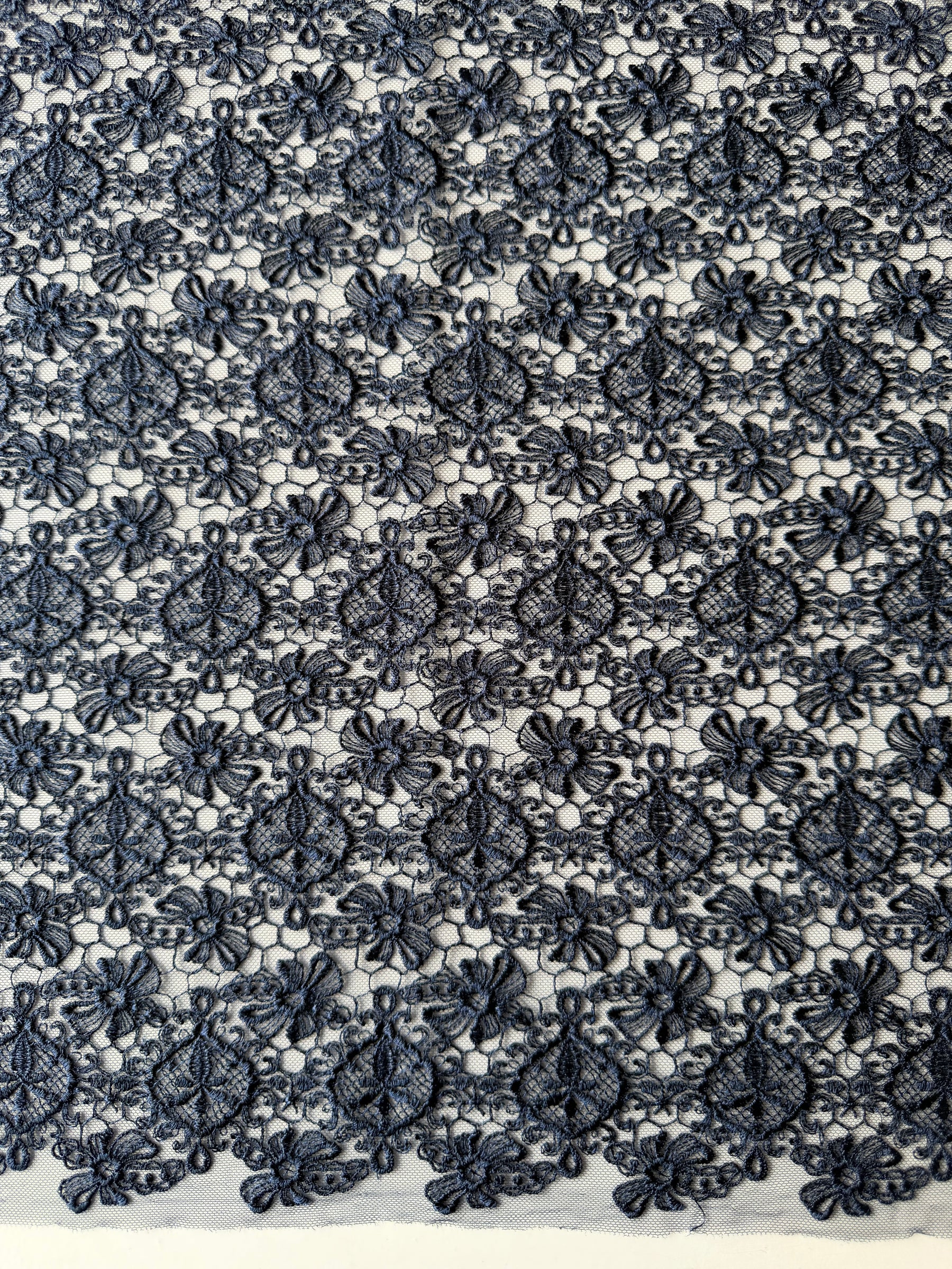Navy Embroidered Lace - EB5010