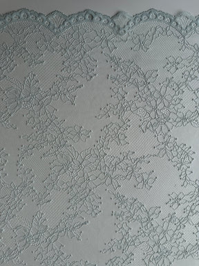 Duck Egg Blue Raschel Lace - Rome