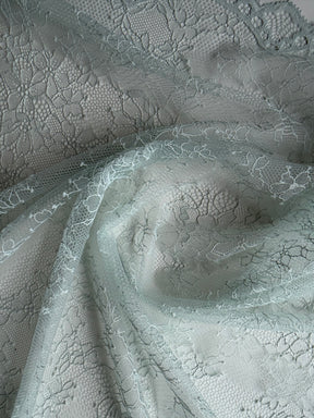 Duck Egg Blue Raschel Lace - Rome