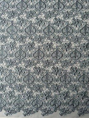 Duck Egg Embroidered Lace - EB5010